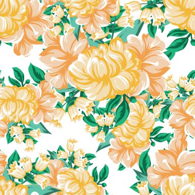 Sorunsuz güzel çiçek desenli