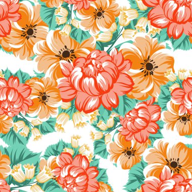 Sorunsuz güzel çiçek desenli