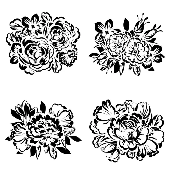 Hermosas flores ornamento — Vector de stock