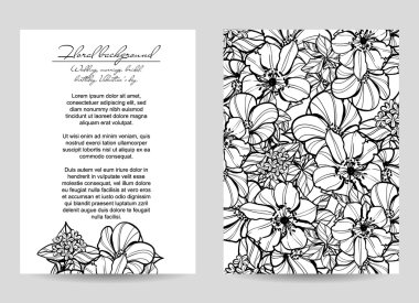 Çiçek düğün kart dizisini