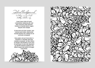 Çiçek düğün kart dizisini