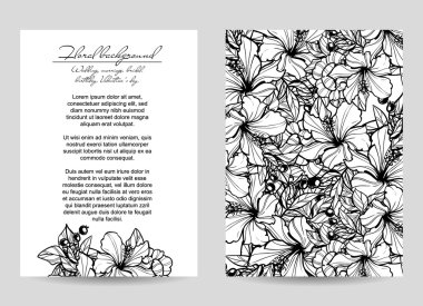 Çiçek düğün kart dizisini