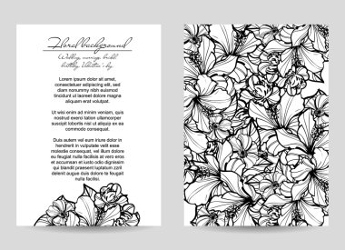 Çiçek düğün kart dizisini