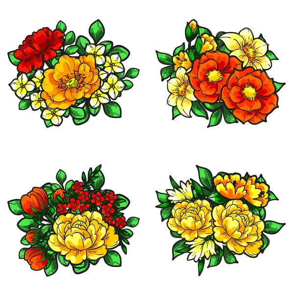 Kvetoucí květinový ornament — Stockový vektor