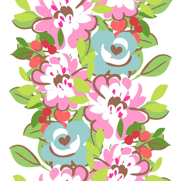 Hermosas flores ornamento — Vector de stock