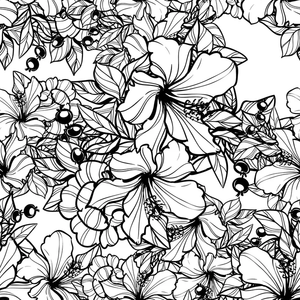 Бесшовный цветочный узор — стоковый вектор