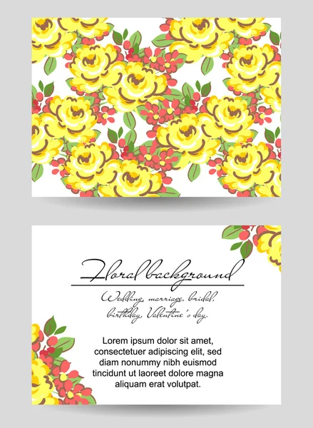 Ornamento floral floreciente — Vector de stock