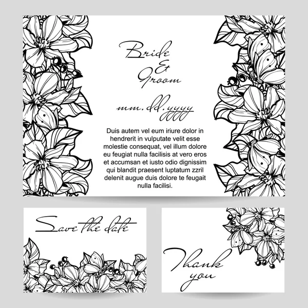 Ornamento floral florescente — Vetor de Stock