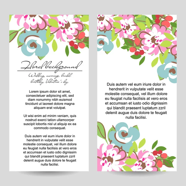 Ornamento floral florescente — Vetor de Stock