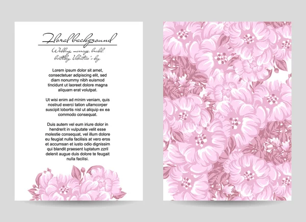 Ornamento floral florescente — Vetor de Stock