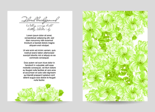 Ornamento floral florescente — Vetor de Stock