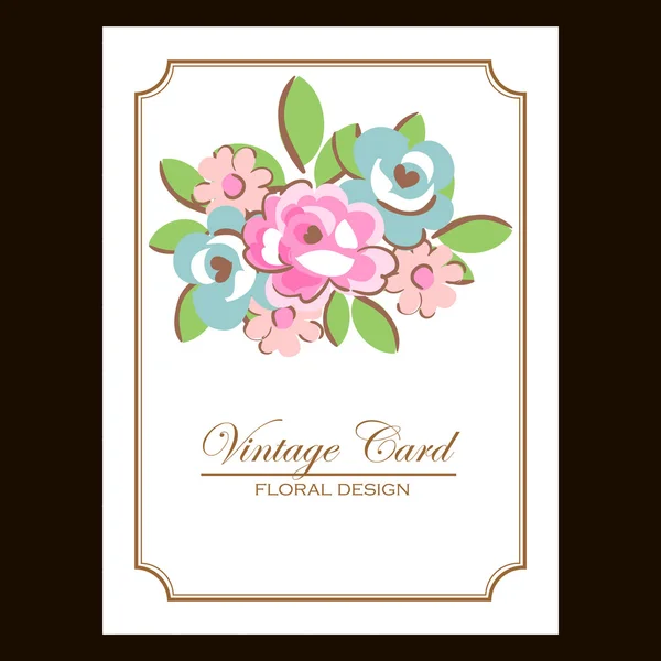 Ornamento floral florescente — Vetor de Stock