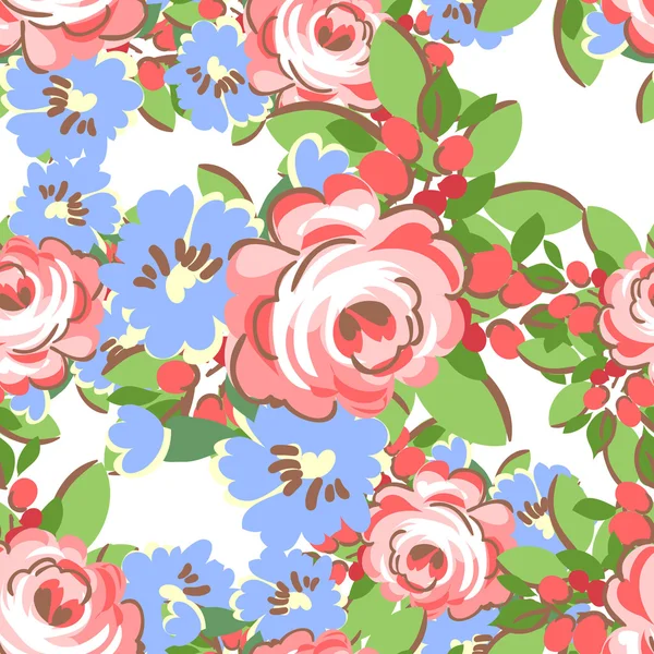 Hermosas flores ornamento — Vector de stock