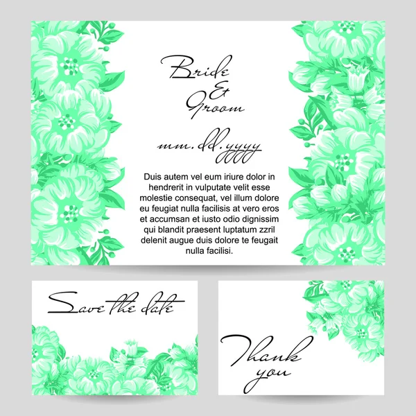 Ornamento floral florescente — Vetor de Stock