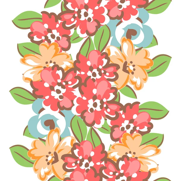 Ornamento floral florescente — Vetor de Stock