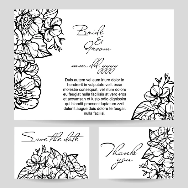 Ornamento floral florescente — Vetor de Stock