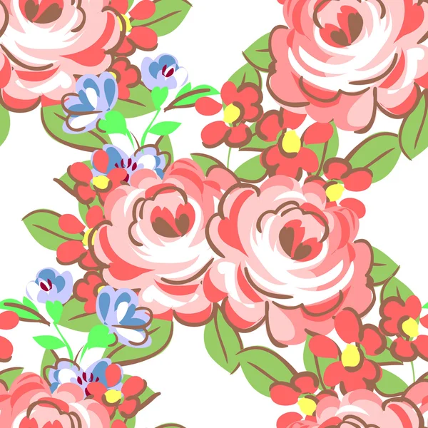 Hermosas flores ornamento — Vector de stock