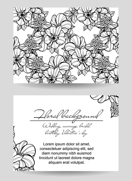 Ensemble de cartes de mariage florales vintage — Image vectorielle