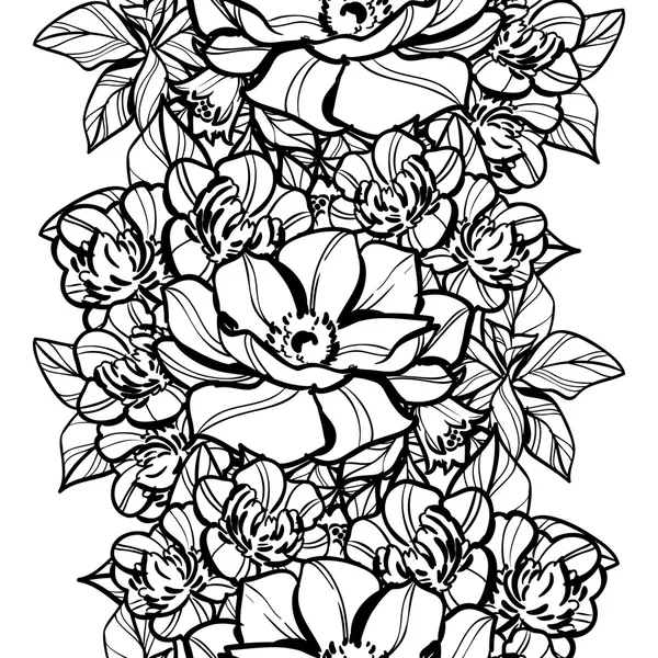 Hermosas flores ornamento — Vector de stock