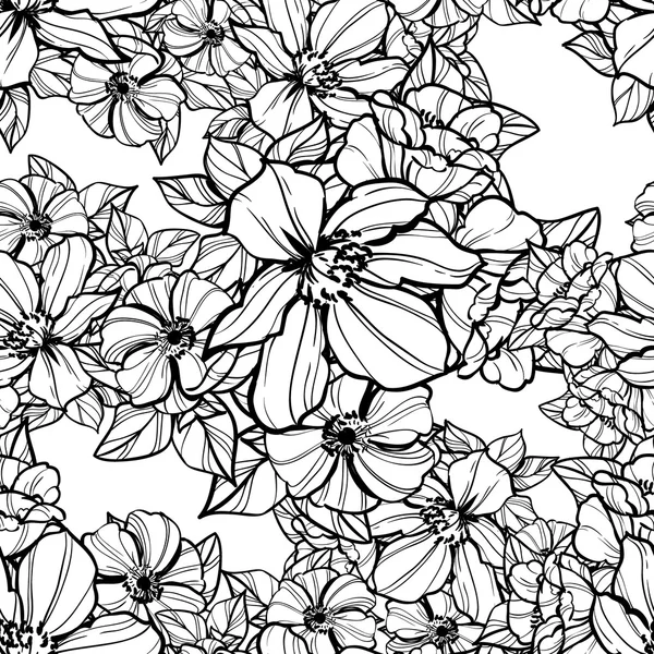 Ornamento floral floreciente — Archivo Imágenes Vectoriales