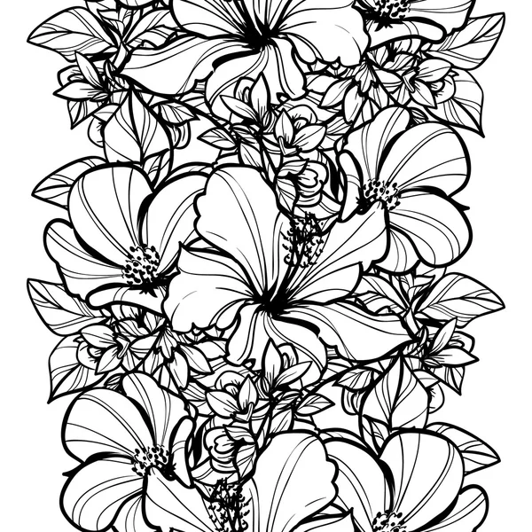 Ornamento floral floreciente — Archivo Imágenes Vectoriales