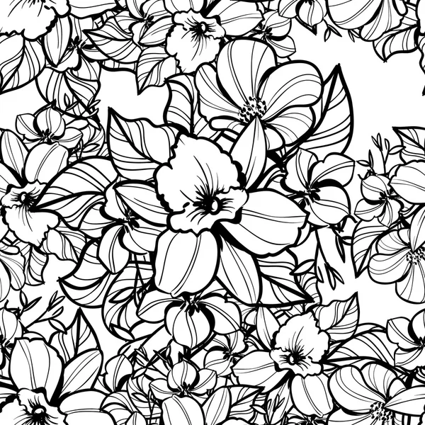 Ornamento floral floreciente — Archivo Imágenes Vectoriales
