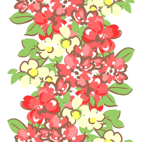 咲く花の飾り — ストックベクタ