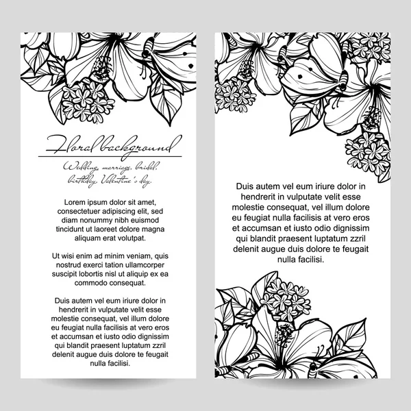 Ornamento floral floreciente — Vector de stock