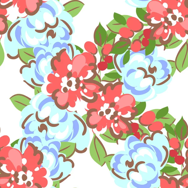 Hermosas flores ornamento — Vector de stock