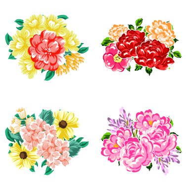 Çiçek demetleri ile ayarla