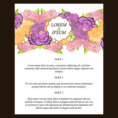 çiçekli narin davet