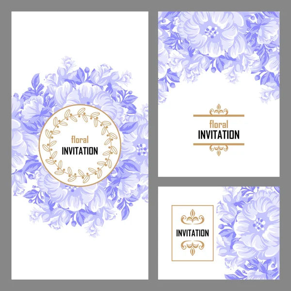 Invitation with beautiful flowers — Stock Vector