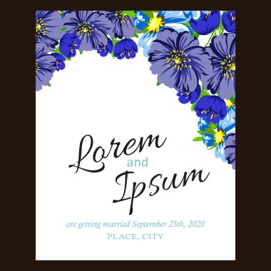 çiçekli narin davet