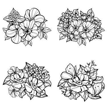 Çiçek demetleri ile ayarla