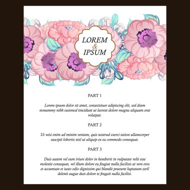 çiçekli narin davet