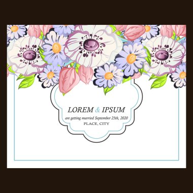 çiçekli narin davet