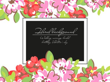 Güzel çiçekler ile davet