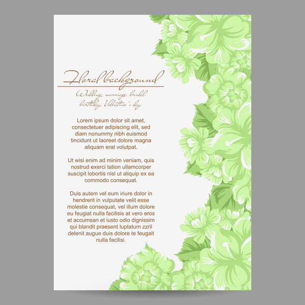 Invitation with beautiful flowers