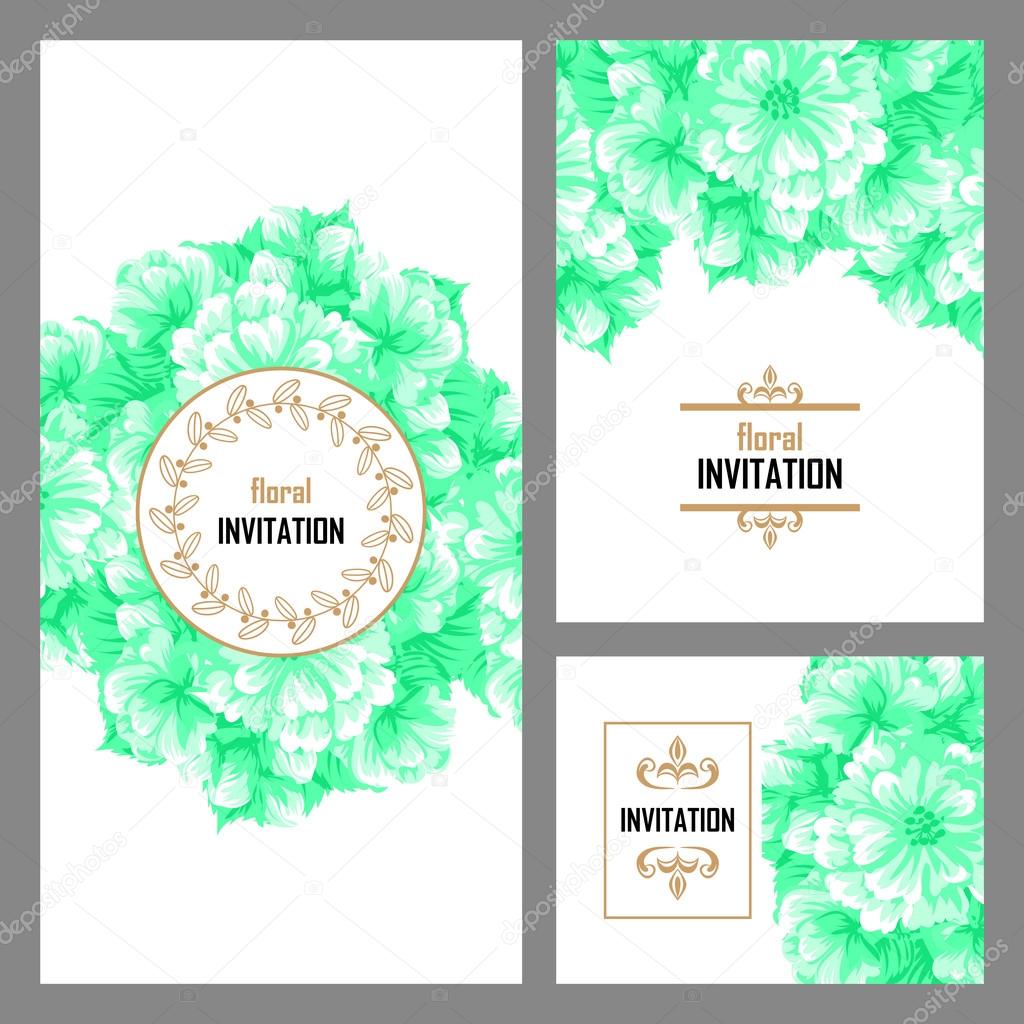 Disegno di illustrazione vettoriale di sfondo floreale per invito con bellissimi fiori colorati — Vettoriali di All about Flowers