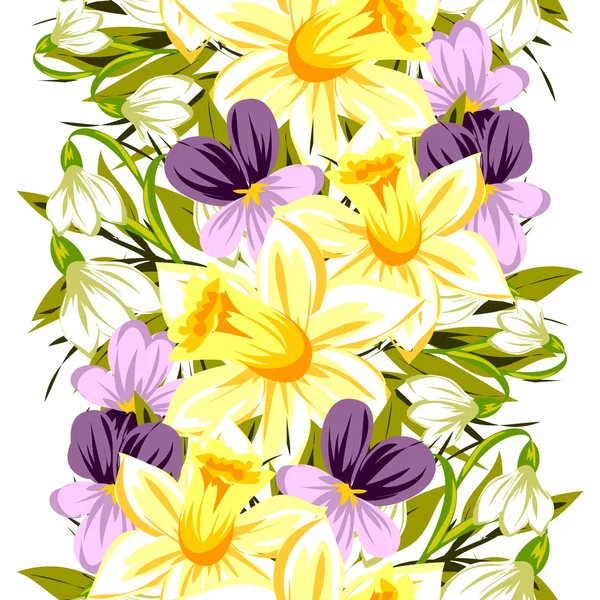 Hermosas flores ornamento — Vector de stock