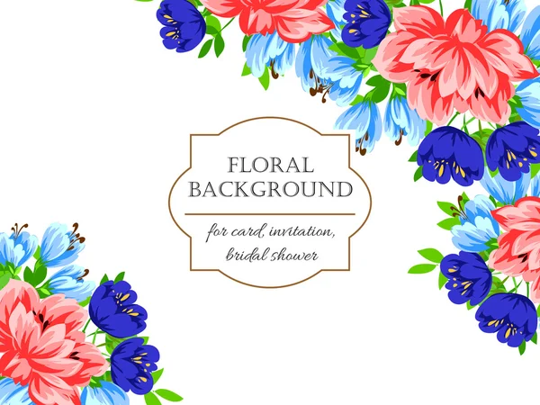 Hermosas flores ornamento — Vector de stock
