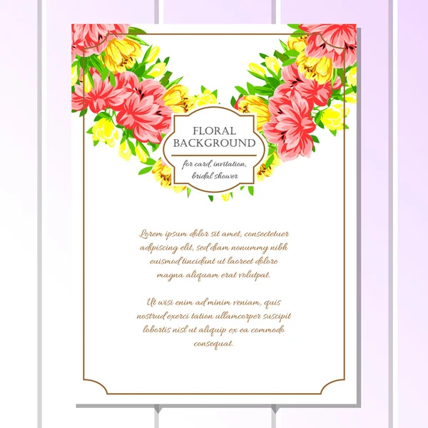 Hermosas flores ornamento — Vector de stock