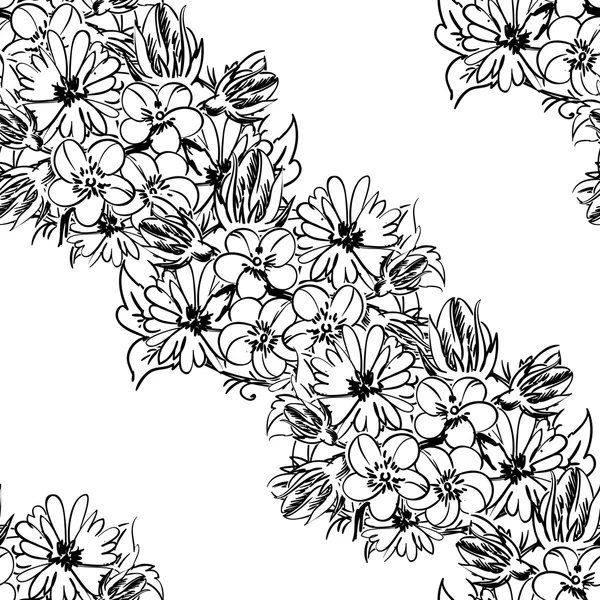 Красивый цветочный орнамент — стоковый вектор