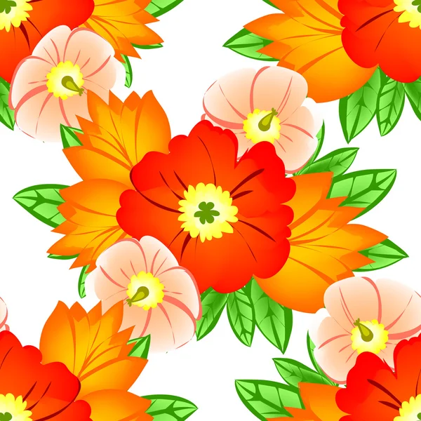 Hermosas flores ornamento — Vector de stock