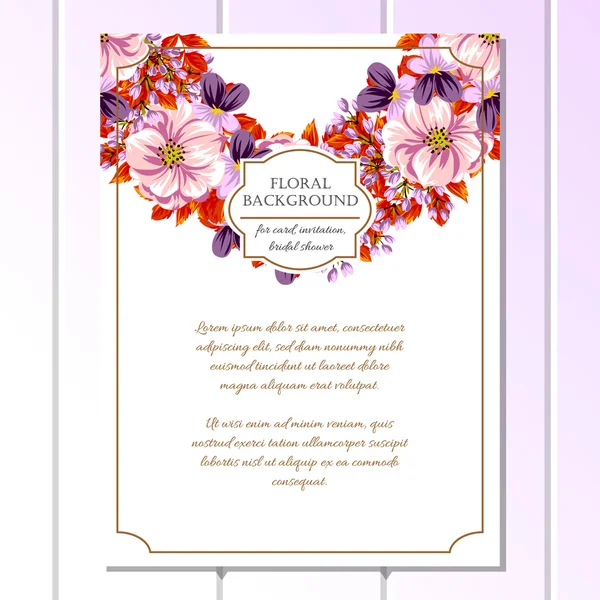 Hermosas flores ornamento — Vector de stock