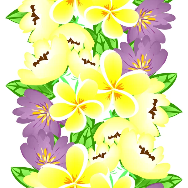 Hermosas flores ornamento — Vector de stock