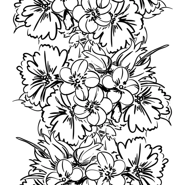 Hermoso adorno floral — Vector de stock