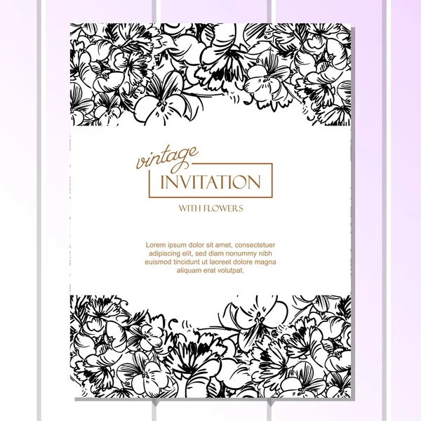 Belo ornamento floral — Vetor de Stock