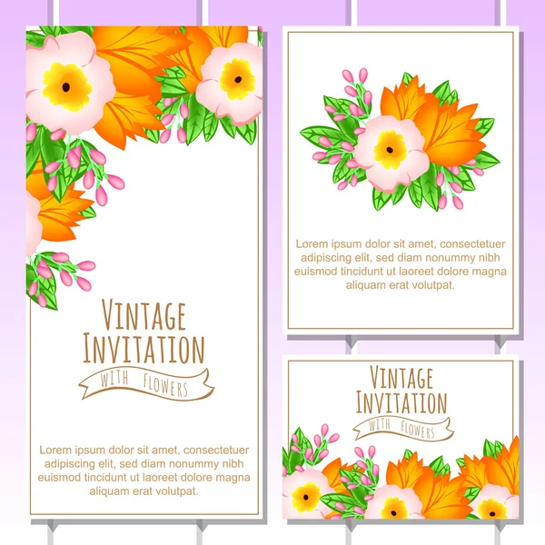 Hermosas flores ornamento — Vector de stock