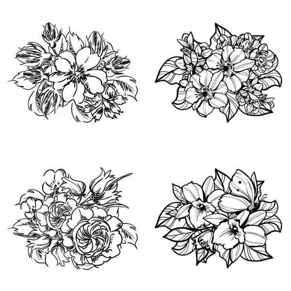 Элегантность красивые цветы — стоковый вектор